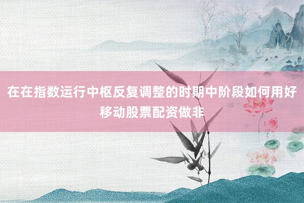 在在指数运行中枢反复调整的时期中阶段如何用好移动股票配资做非