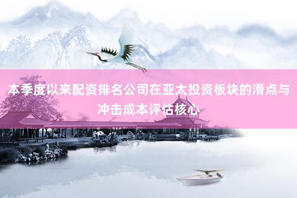 本季度以来配资排名公司在亚太投资板块的滑点与冲击成本评估核心
