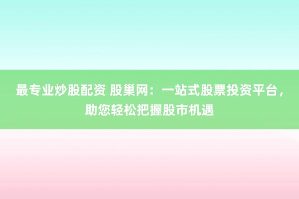 最专业炒股配资 股巢网：一站式股票投资平台，助您轻松把握股市机遇