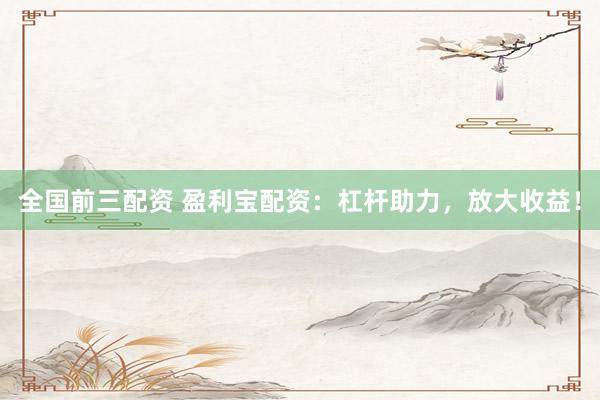 全国前三配资 盈利宝配资：杠杆助力，放大收益！